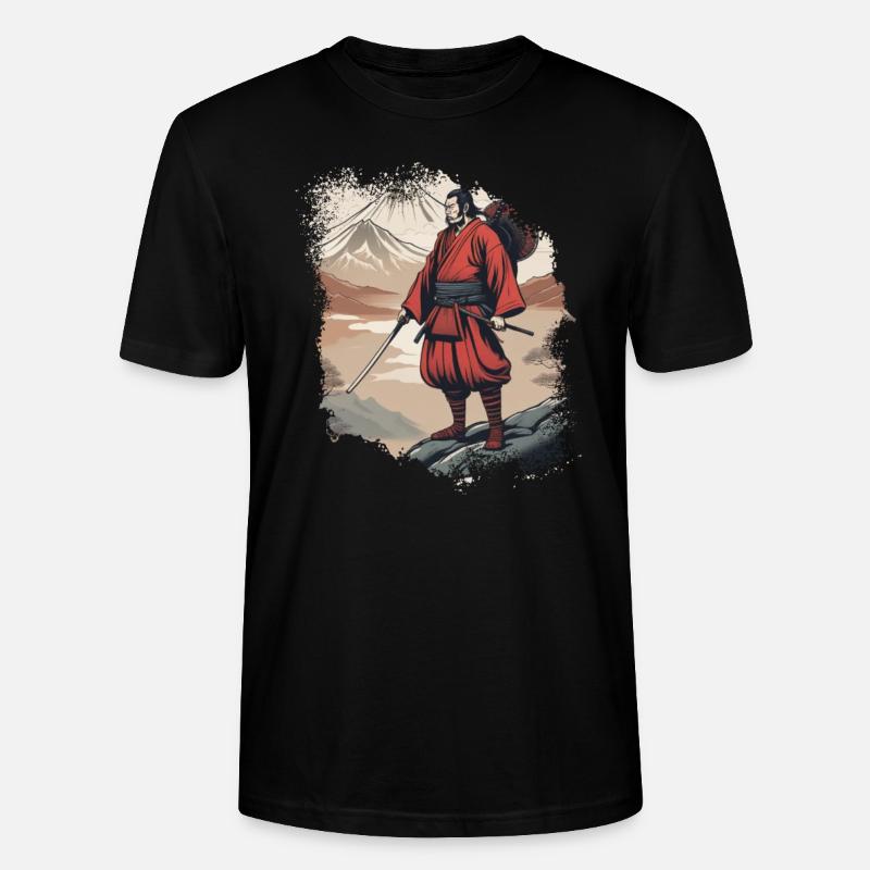 Japanischer Samurai - Stanley/Stella Unisex Bio-T-Shirt CRAFTER - Schwarz