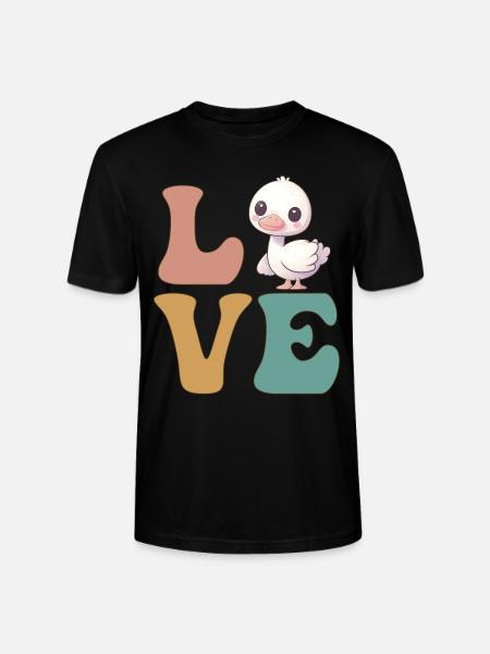 Cute Goose Duck Geese - Stanley/Stella CRAFTER Unisex Organic T-Shirt - black