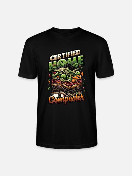 Composting Enthusiast Vermiculture Kompostierung - Stanley/Stella CRAFTER Unisex Organic T-Shirt - black