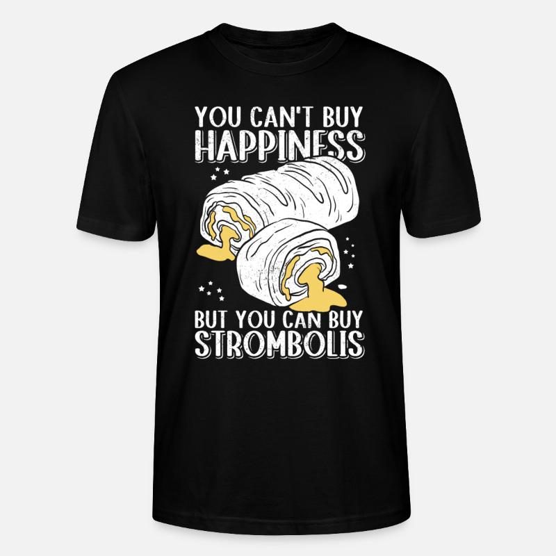 Stromboli Strombolis Pizza Calzone Gift - Stanley/Stella CRAFTER Unisex Organic T-Shirt - black