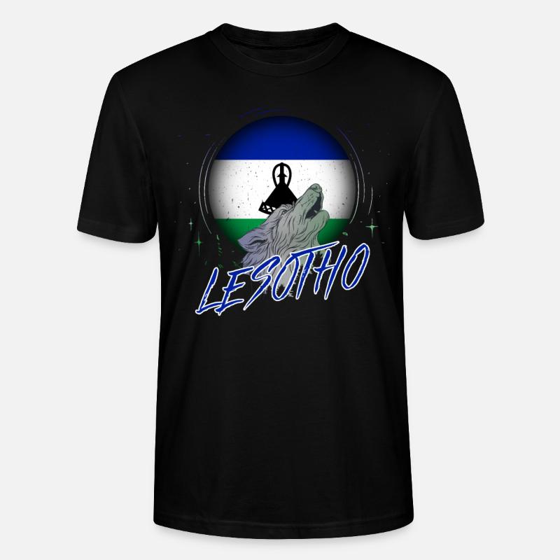 Lesotho - Stanley/Stella Unisex Bio-T-Shirt CRAFTER - Schwarz