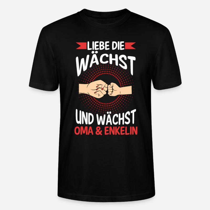 Oma Großmutter und Enkelin - Stanley/Stella Unisex Bio-T-Shirt CRAFTER - Schwarz