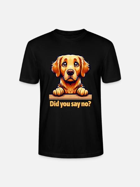 Cute Golden Retriever - Stanley/Stella CRAFTER Unisex Organic T-Shirt - black