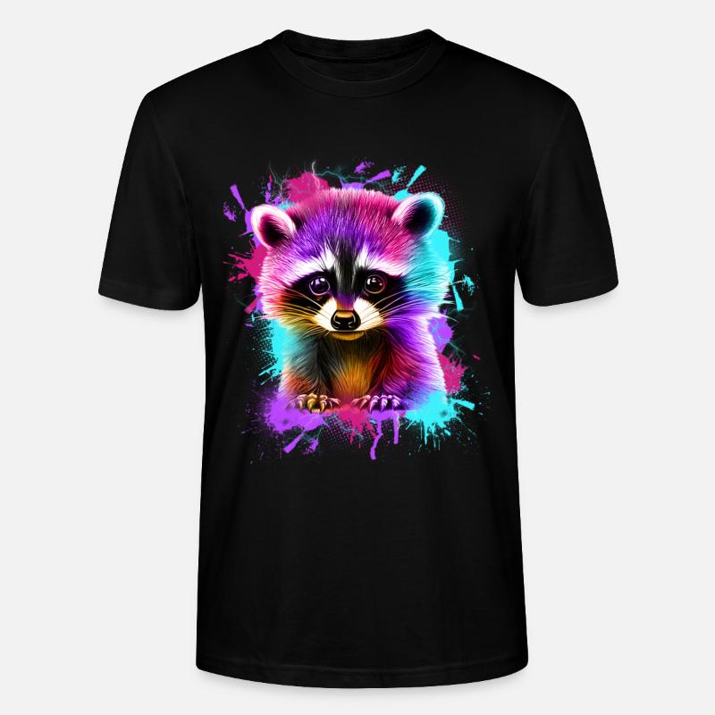 Waschbär - Stanley/Stella Unisex Bio-T-Shirt CRAFTER - Schwarz