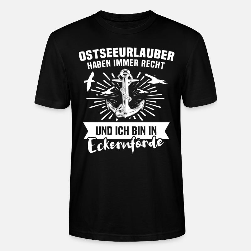 Eckernförde - Stanley/Stella Unisex Bio-T-Shirt CRAFTER - Schwarz