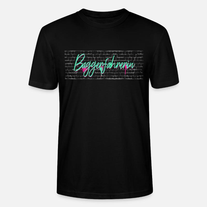 Bagger-Fahrer Abschluss-Geschenk Baggerfahrerin - Stanley/Stella Unisex Bio-T-Shirt CRAFTER - Schwarz