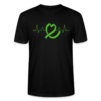 Organ Donor Organ Transplant Organ Donation - Stanley/Stella CRAFTER Unisex Organic T-Shirt - black - Front - Alina (178cm) & Michal (187cm)