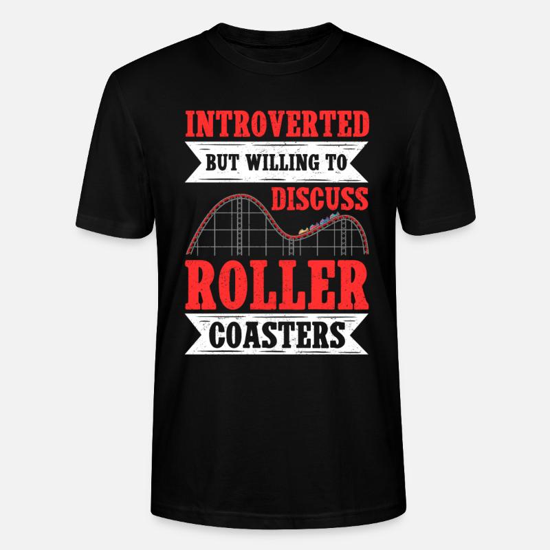 Achterbahn Rollercoaster Roller Coaster Geschenk - Stanley/Stella Unisex Bio-T-Shirt CRAFTER - Schwarz