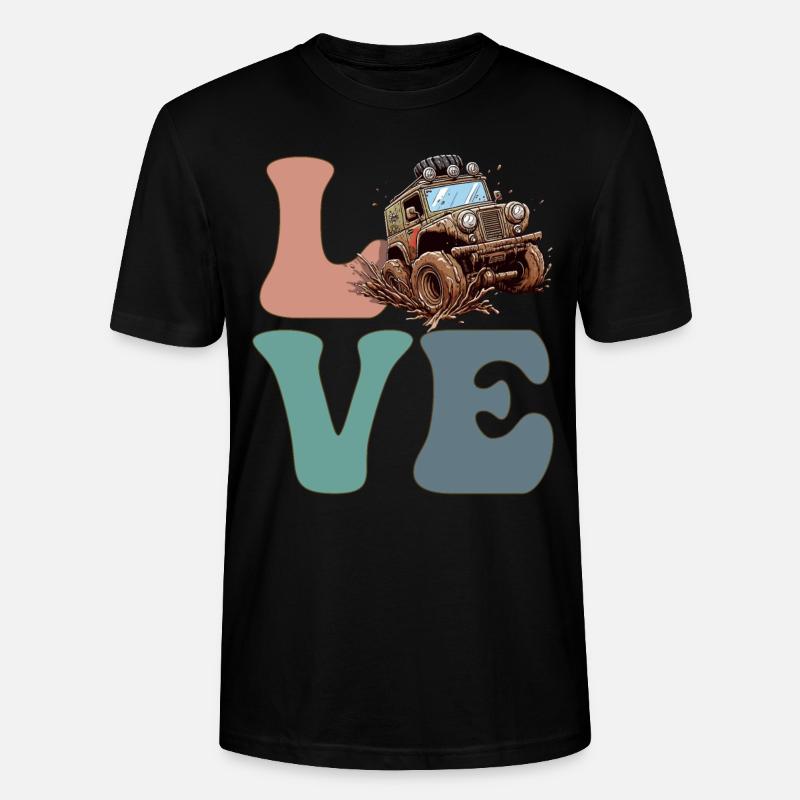 Mud Bogging Mudding Mud Racing - Stanley/Stella CRAFTER Unisex Organic T-Shirt - black