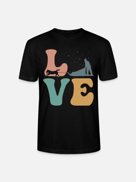 Mushing Schlittenhund Schlittenhundeführer - Stanley/Stella Unisex Bio-T-Shirt CRAFTER - Schwarz
