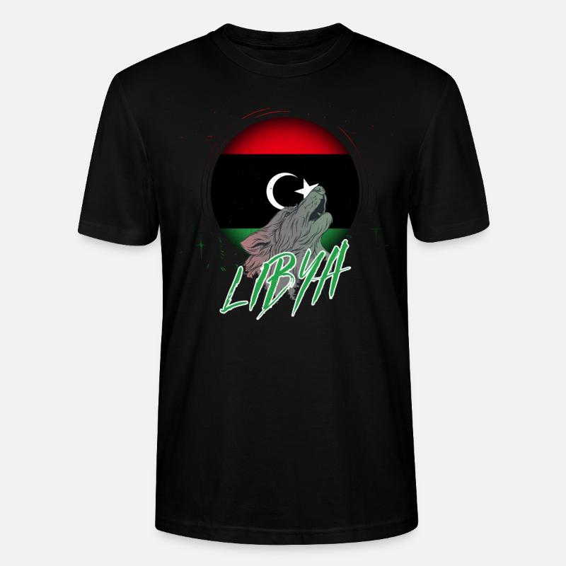 Libyen - Stanley/Stella Unisex Bio-T-Shirt CRAFTER - Schwarz