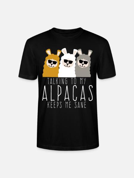 Alpacas Sunglasses Alpaca - Stanley/Stella CRAFTER Unisex Organic T-Shirt - black