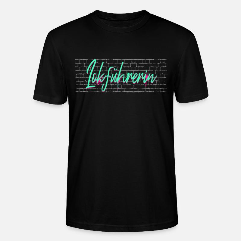 Eisenbahner Abschluss-Geschenk Lokführerin - Stanley/Stella Unisex Bio-T-Shirt CRAFTER - Schwarz