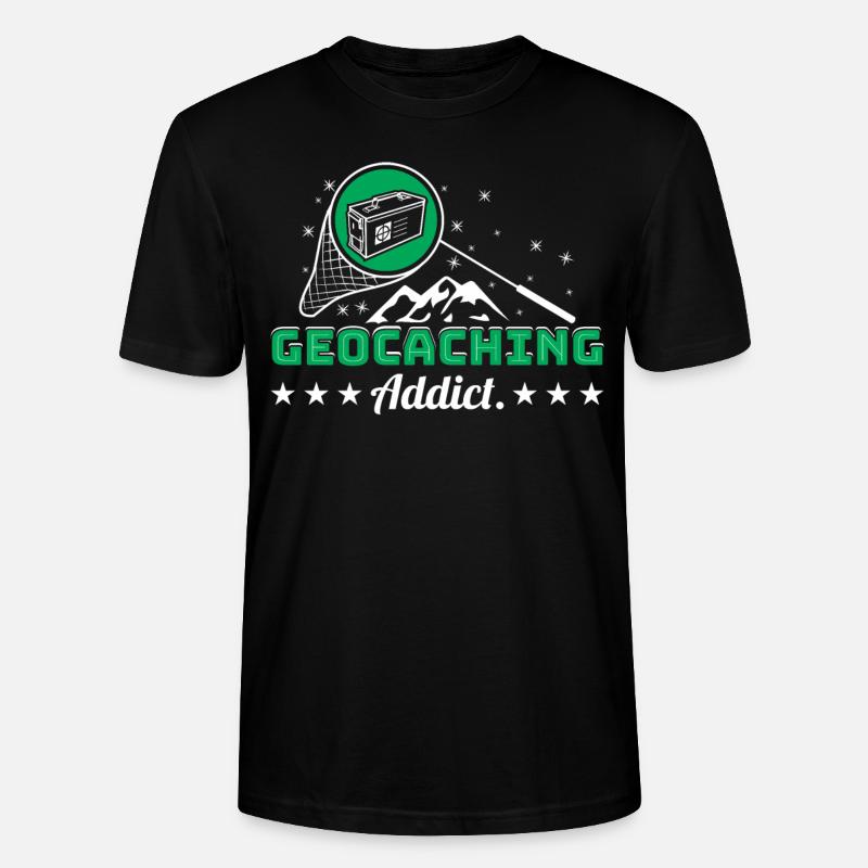 Geocaching-Süchtiger - Stanley/Stella Unisex Bio-T-Shirt CRAFTER - Schwarz