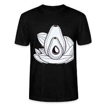 Avocado Gift Gift Idea - Stanley/Stella CRAFTER Unisex Organic T-Shirt - black - Front - Alina (178cm) & Michal (187cm)