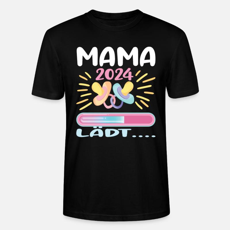 Mama 2024 werdende Mutter Schwangerschaft - Stanley/Stella Unisex Bio-T-Shirt CRAFTER - Schwarz