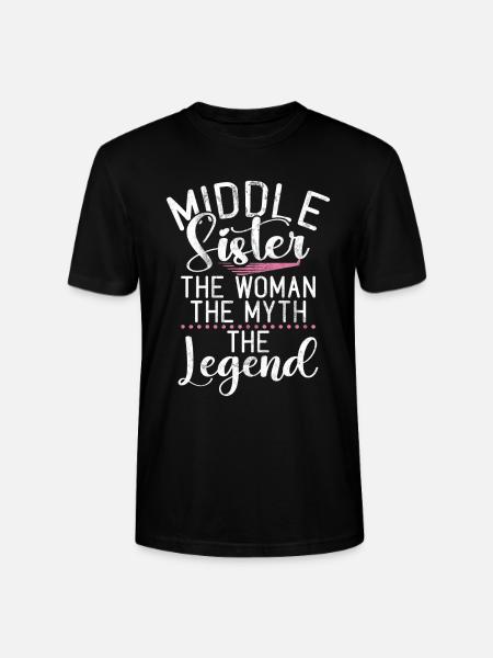 Middle Sister Gifts - Stanley/Stella CRAFTER Unisex Organic T-Shirt - black