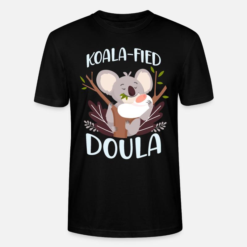 Doula Birth Worker Koala - Stanley/Stella Unisex Bio-T-Shirt CRAFTER - Schwarz
