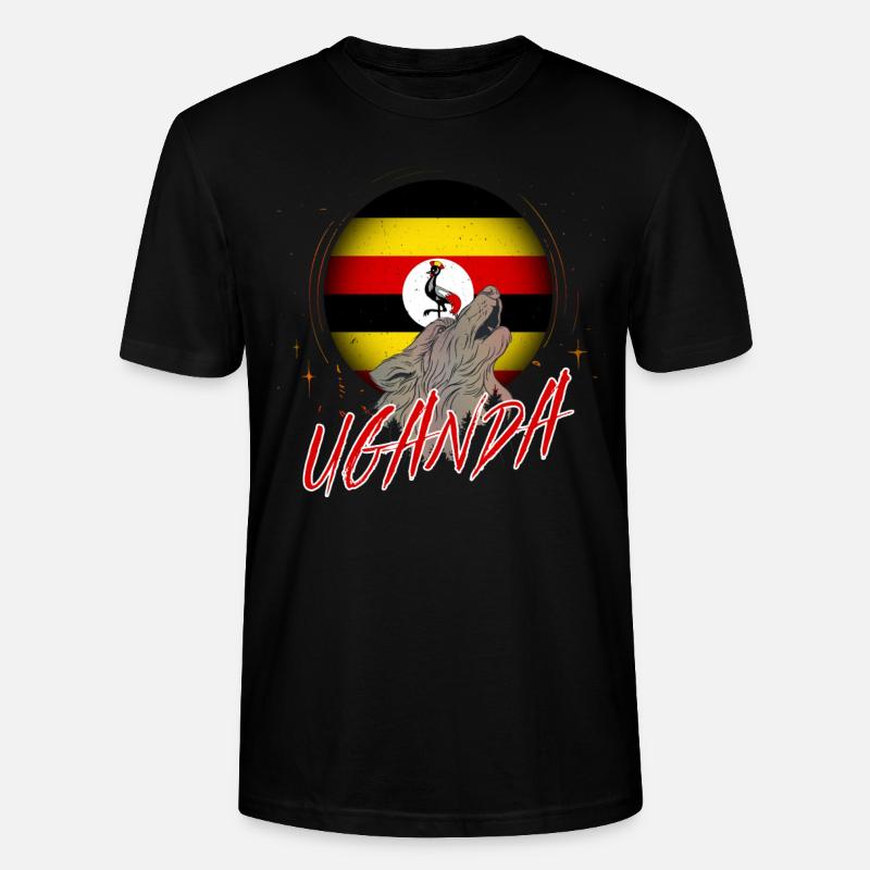 Uganda - Stanley/Stella Unisex Bio-T-Shirt CRAFTER - Schwarz
