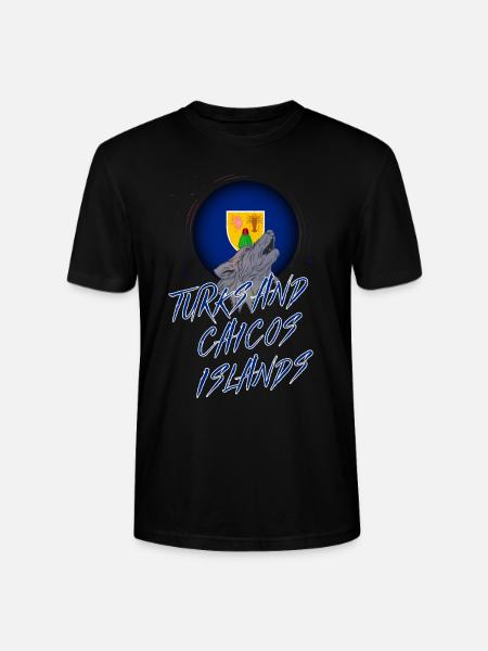 Turks and Caicos Islands - Stanley/Stella CRAFTER Unisex Organic T-Shirt - black