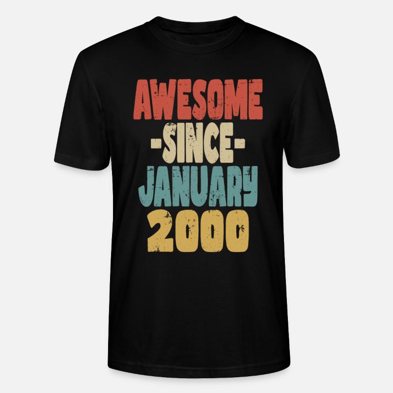 Génial janvier 2000 - T-shirt bio CRAFTER Stanley Stella Unisexe - noir