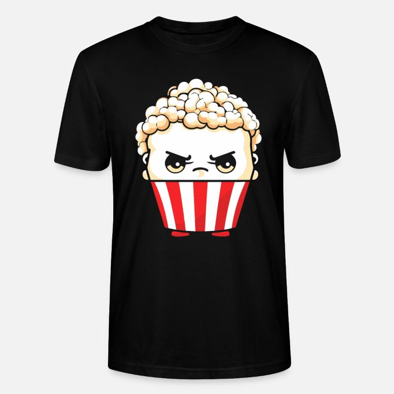 Popcorn Kawaii - Stanley/Stella Unisex Bio-T-Shirt CRAFTER - Schwarz