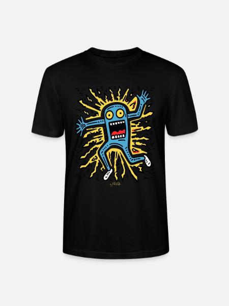 Playful Pop Art: Crazy Cartoon - Stanley/Stella CRAFTER Unisex Organic T-Shirt - black