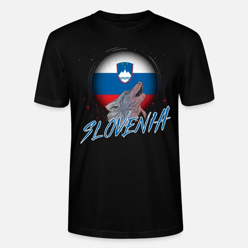 Slowenien - Stanley/Stella Unisex Bio-T-Shirt CRAFTER - Schwarz