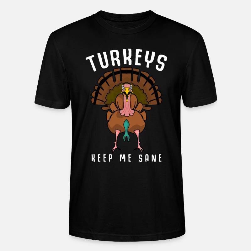 Dindes Dinde Thanksgiving - T-shirt bio CRAFTER Stanley Stella Unisexe - noir
