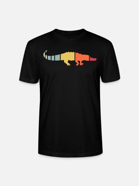 Retro Alligator - Stanley/Stella CRAFTER Unisex Organic T-Shirt - black