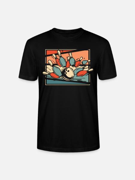 Bowling Bowlen Bowler - Stanley/Stella Unisex Bio-T-Shirt CRAFTER - Schwarz