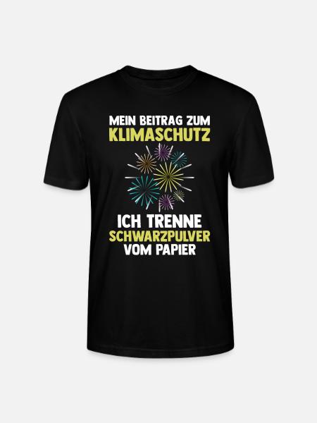 Neujahr Feuerwerk Silvester - Stanley/Stella Unisex Bio-T-Shirt CRAFTER - Schwarz