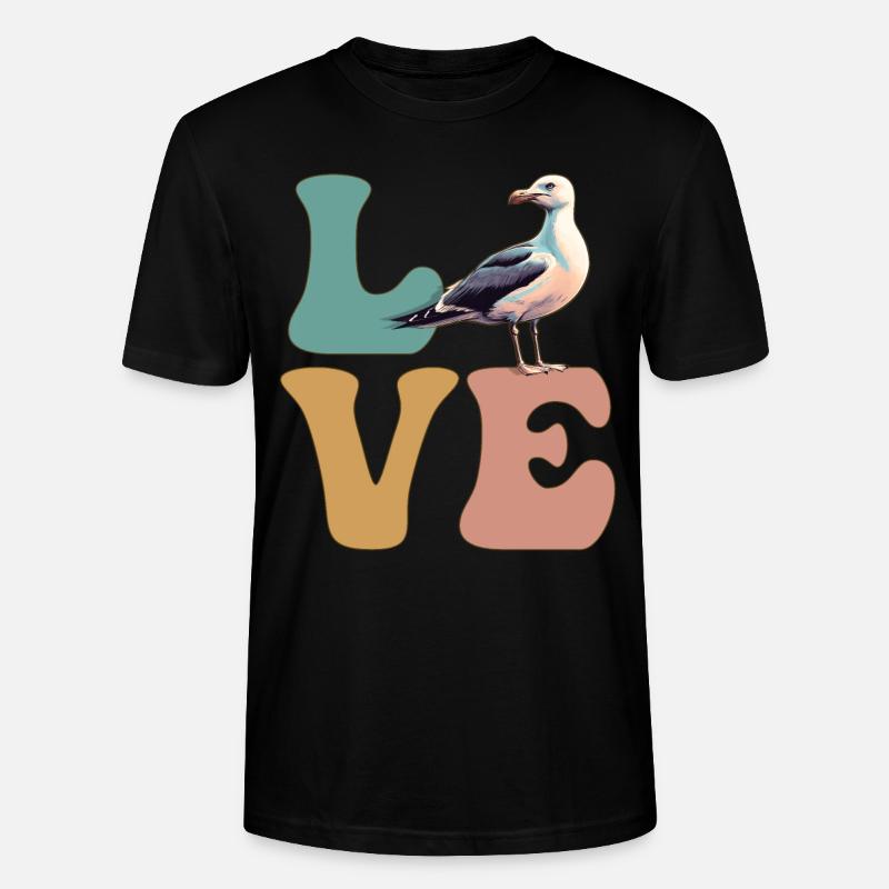 Seemöwe Seemöwe Seevogel - Stanley/Stella Unisex Bio-T-Shirt CRAFTER - Schwarz