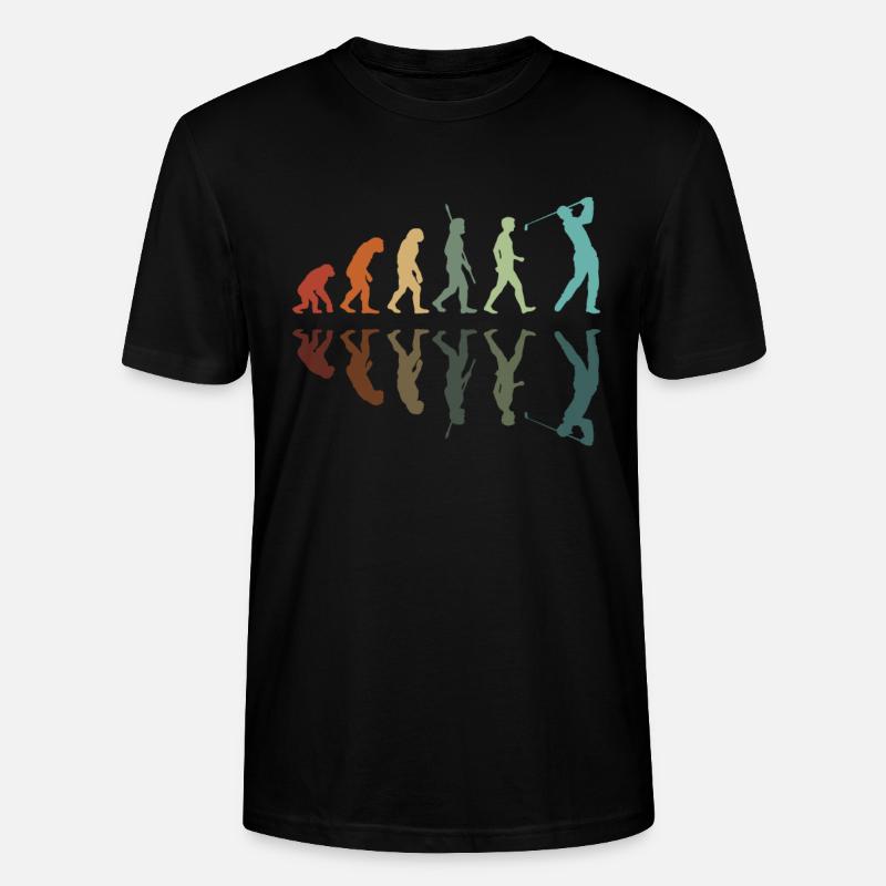 Golf Évolution - Golfer Évolution - T-shirt bio CRAFTER Stanley Stella Unisexe - noir
