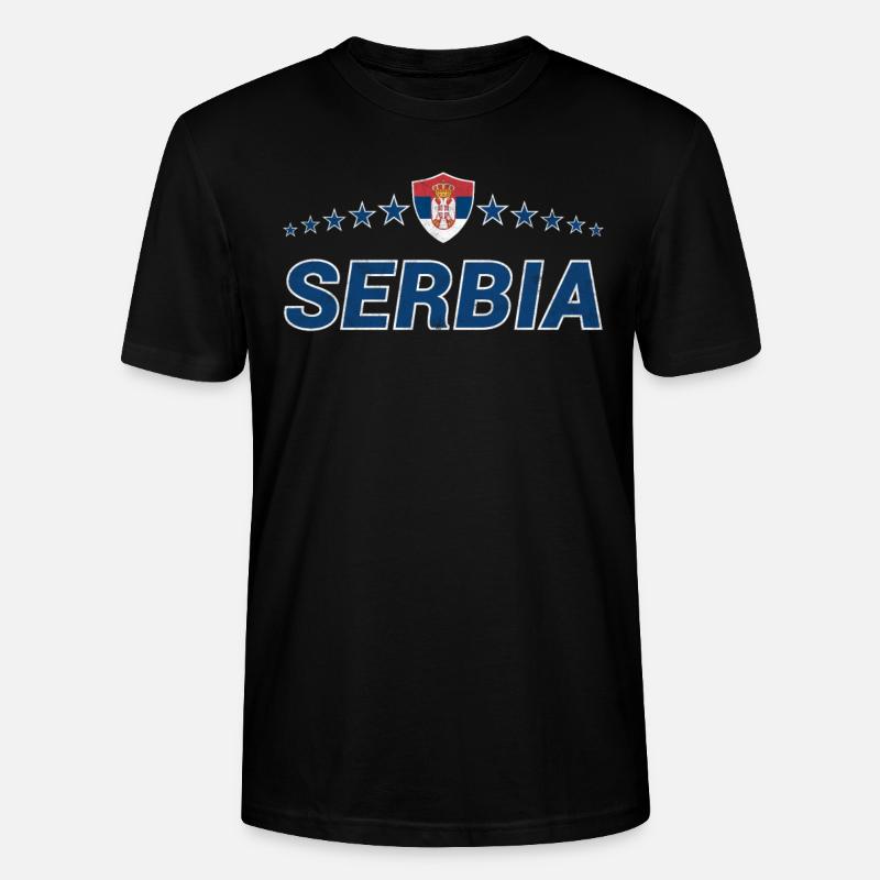 Serbien - Stanley/Stella Unisex Bio-T-Shirt CRAFTER - Schwarz