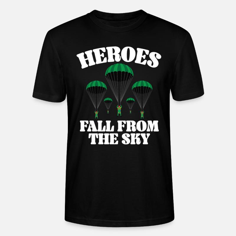 Parachutistes Parachutisme Parachutisme - T-shirt bio CRAFTER Stanley Stella Unisexe - noir