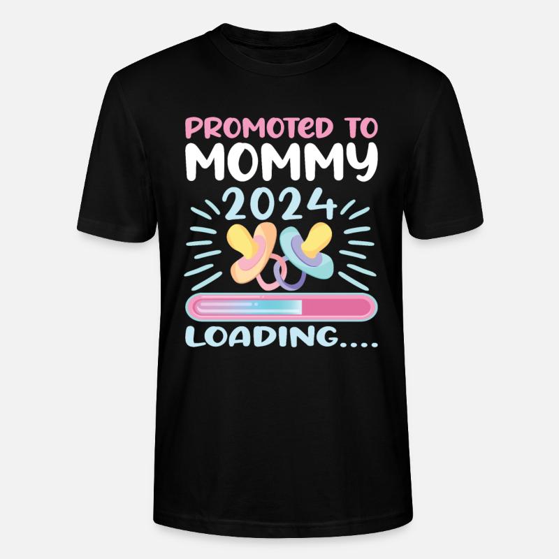Mama 2024 Werdende Mutter Schwangerschaft - Stanley/Stella Unisex Bio-T-Shirt CRAFTER - Schwarz