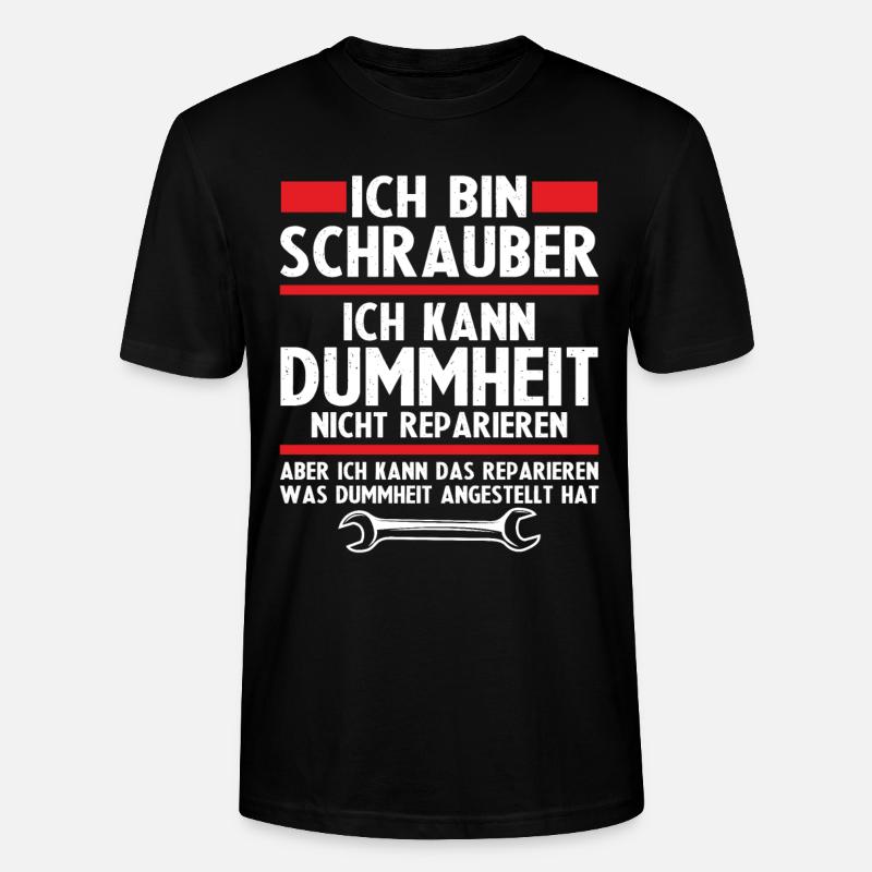 Ich bin schrauber - Stanley/Stella Unisex Bio-T-Shirt CRAFTER - Schwarz