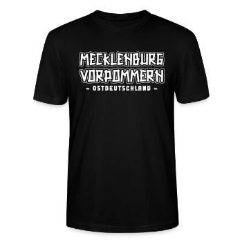 Meckpomm Mecklenburg Vorpommern - Stanley/Stella Unisex Bio-T-Shirt CRAFTER - Schwarz - Vorne - Alina (178cm) & Michal (187cm)