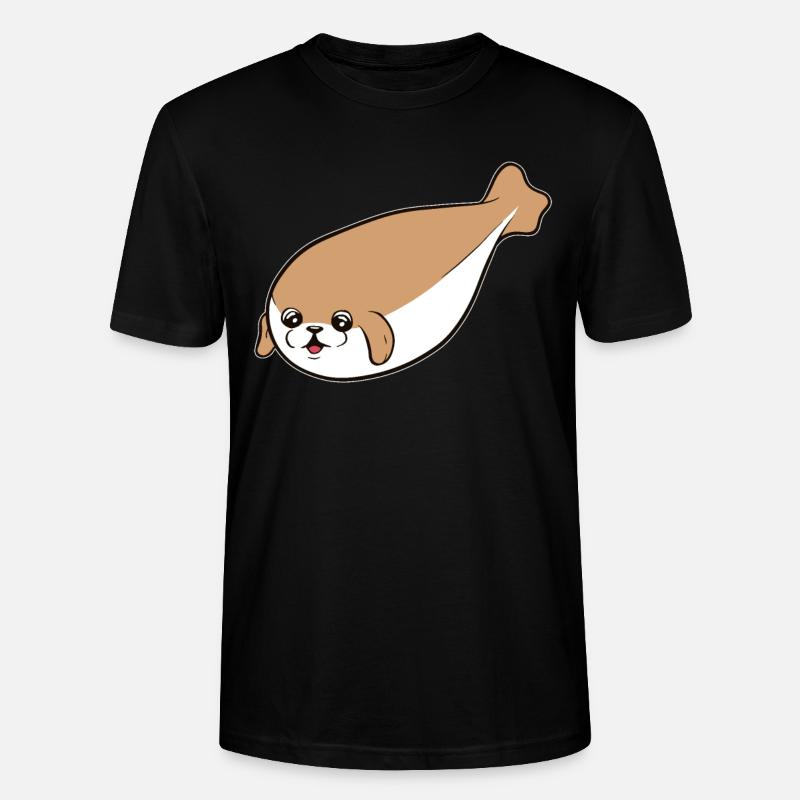 Sacabambaspis Poisson Meme Carlin Chien - T-shirt bio CRAFTER Stanley Stella Unisexe - noir