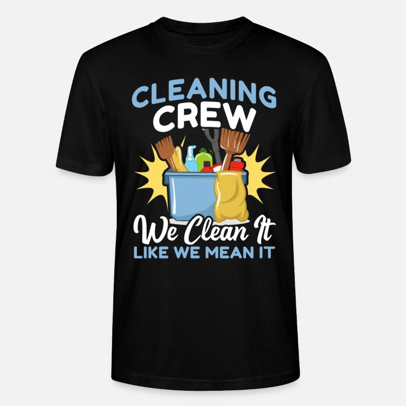 Cleaning Crew - Stanley/Stella Unisex Bio-T-Shirt CRAFTER - Schwarz