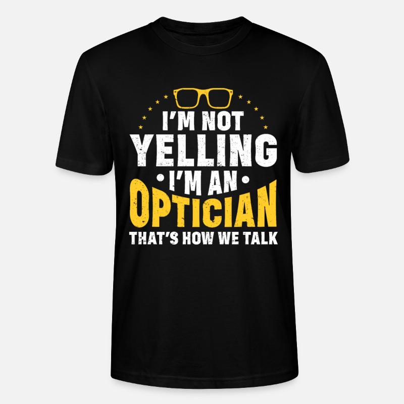 Optométriste Optométriste Optométrie - T-shirt bio CRAFTER Stanley Stella Unisexe - noir