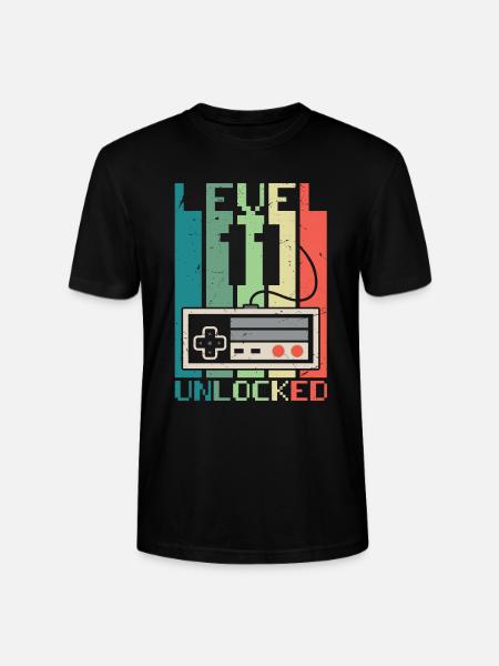 Level 11 Unlocked - Stanley/Stella CRAFTER Unisex Organic T-Shirt - black