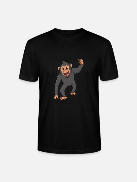 I love chimpanzees - chimpanzee - Stanley/Stella CRAFTER Unisex Organic T-Shirt - black