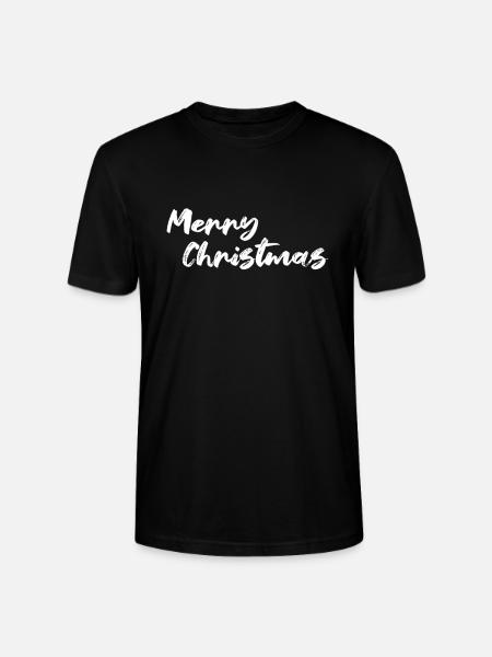 Merry Christmas - Stanley/Stella Unisex Bio-T-Shirt CRAFTER - Schwarz