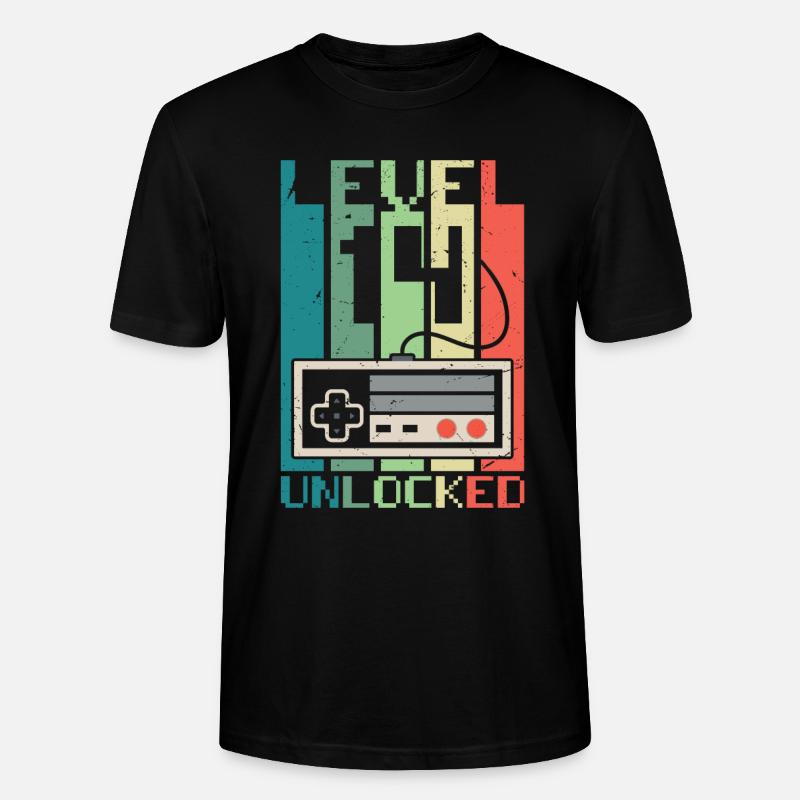 Level 14 Unlocked - Stanley/Stella CRAFTER Unisex Organic T-Shirt - black