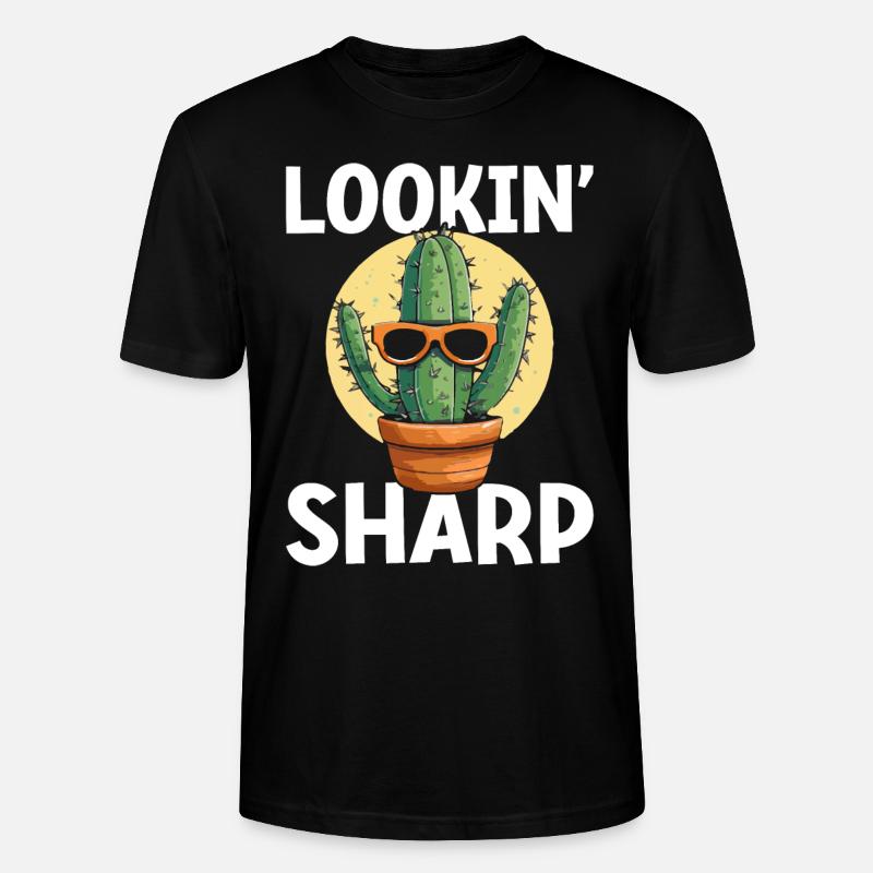 Drôle de cactus succulent - T-shirt bio CRAFTER Stanley Stella Unisexe - noir