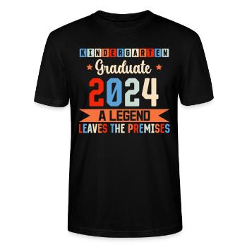 Fier diplômé de la maternelle 2024 - T-shirt bio CRAFTER Stanley Stella Unisexe - noir - Devant - Alina (178cm) & Michal (187cm)
