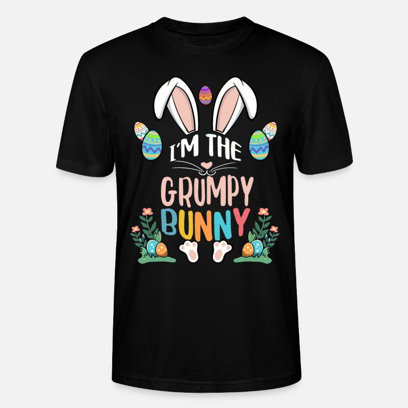 I'm The Grumpy Bunny - Stanley/Stella Unisex Bio-T-Shirt CRAFTER - Schwarz
