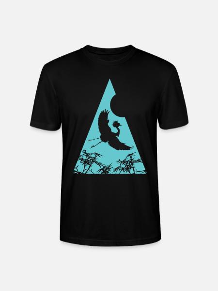 Crane Origami Geometry Creativity - Stanley/Stella CRAFTER Unisex Organic T-Shirt - black